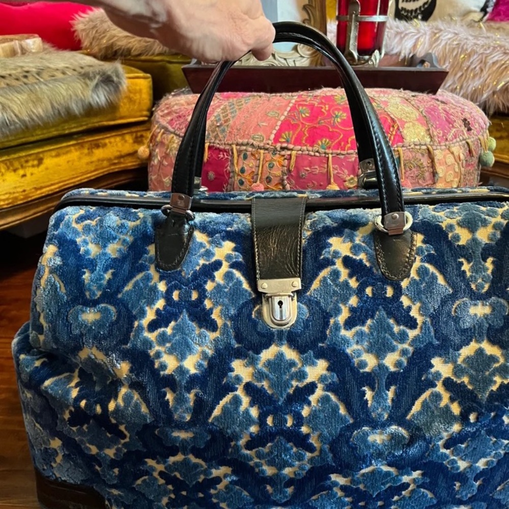 Vintage 70s LARGE “Mary Poppins” Gypsy Tapestry Handbag Carryall Carry On